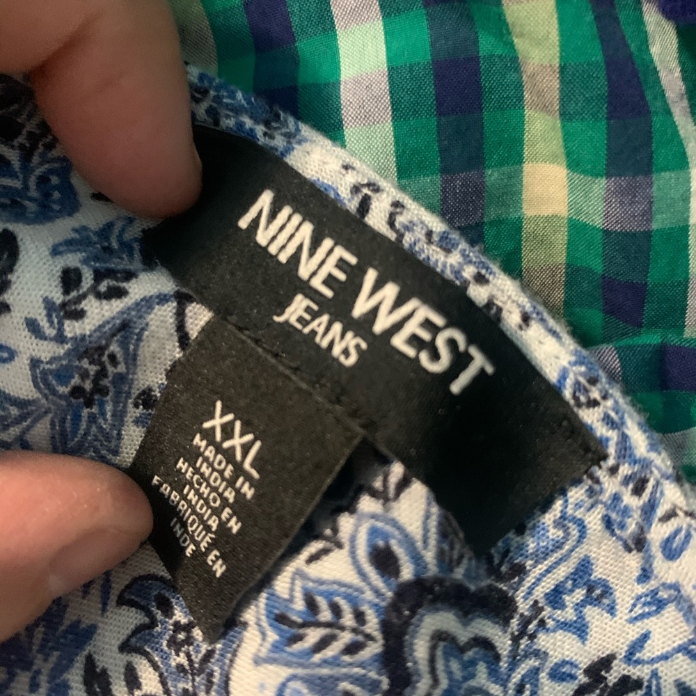 Nine West Blue Blouse - Picture 7 of 10